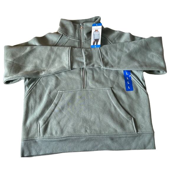 Danskin Women's Green Tidewater Teal pullover Half zipper Large - Picture 3 of 3